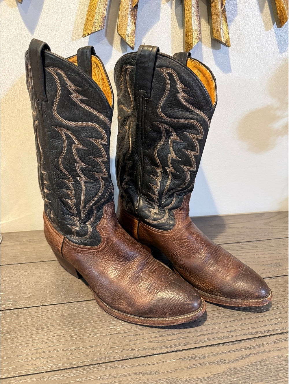 Western Leather Cowboy Boots Size 10